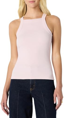 Amazon Essentials Women's Slim-Fit Stretch Rib High-Neck Tank with Consistent Stretch