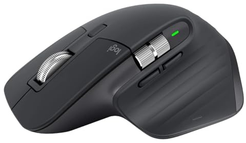 Logitech MX Master 3 Kabellose Maus, Bluetooth und 2.4 GHz Verbindung via USB-Empfänger, 4000 DPI Sensor, Ultra-schnelles Scrollen, 7 Tasten, PC/Mac/iPadOS - Graphit [Bulkversion - Ohne Verpackung]