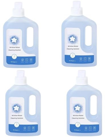 Soluzione detergente multisuperficie Winbot, compatibile con ECOVACS WINBOT W1 PRO/ W2 OMNI/ W2 PRO/ W2 PRO OMNI/WINBOT MINI HA11, parti for la pulizia dei vetri(4 bottle)