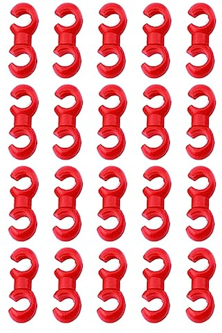 20 Fermacavi per Bici Fermagli per Cavi del Freno per Biciclette Clip con Gancio a S Fermagli per Clip per Linee Trasversali per Bici Accessori per Ciclismo Clip con Gancio a S Rotanti per in