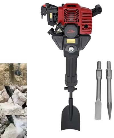 52cc Macchina per scavare alberi,scalpello a punta,piatto,Gartenschaufel | Deinungen 2 tempi Scavatrice per albero da giardino Escavatore da giardino martello demolitore