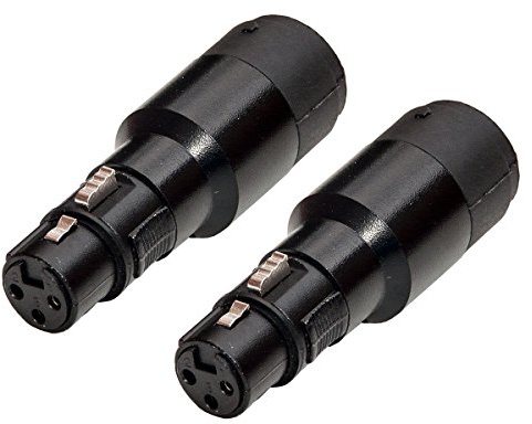 2er Set Lautsprecher Adapter XLR female Buchse auf Speaker Buchse 4-polig