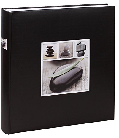 Stones Fotoalbum in 30x30 cm 100 weiße Seiten Jumbo Foto Album: Farbe: Schwarz