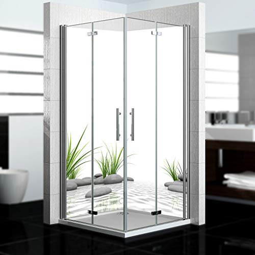 Dedeco 2x Premium Bad Duschrückwand mit Motiv: Zen V1, 90x200cm, wasserfest, hochwertig fugenlose Wandverkleidung aus 3mm-Alu-Verbundplatte, Fliesenersatz ohne Bohren, Made in Germany