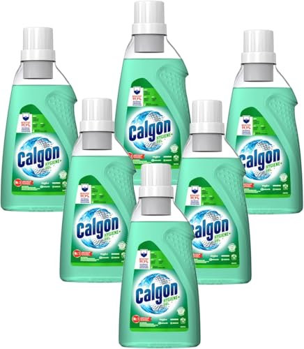 Calgon Hygiene+ Gel - Antibakterieller Wasserenthärter für die Waschmaschine - 6 x 750 ml Hygiene Plus