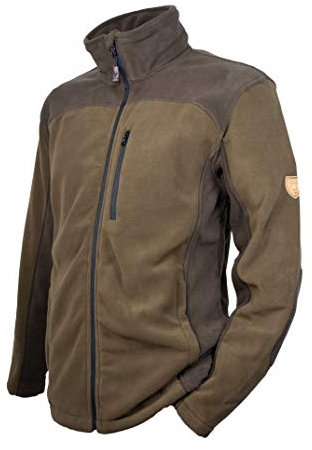 Hubertus Herren Fleece Jagdjacke Oliv Braun (S)