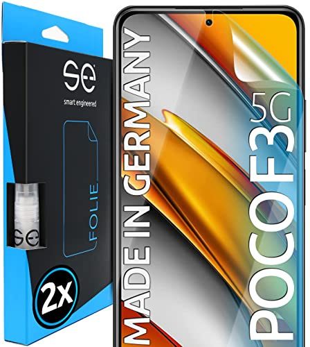 2x se® Protector 3D Transparente para Xiaomi Poco F3, Autorreparable, Compatible con Huellas y FaceID, Instalación sin Burbujas, Ultranítido, Resistente a Golpes y Arañazos, Matériau TPU