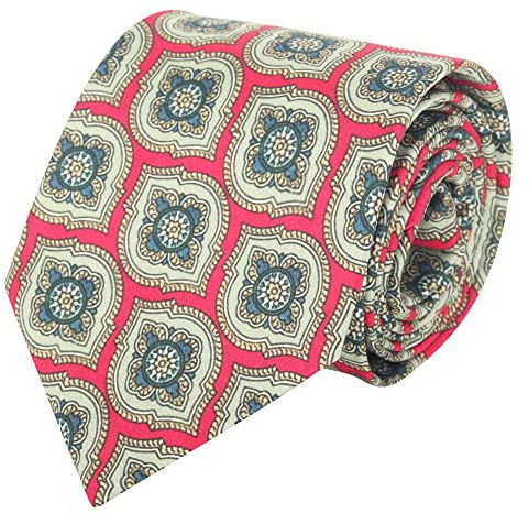 WANYING Herren Vintage Retro 9cm 3.54 Breite Krawatte Schlips Wide Necktie Stilvoll Mode Bunte Krawatte Gedruckt Pattern Krawatte