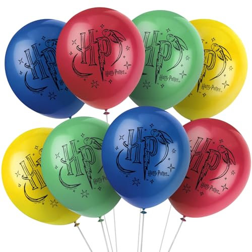 Unique 23585 Harry Potter Latex Balloons-30 cm Party-Pack of 8, Multicolour, 12