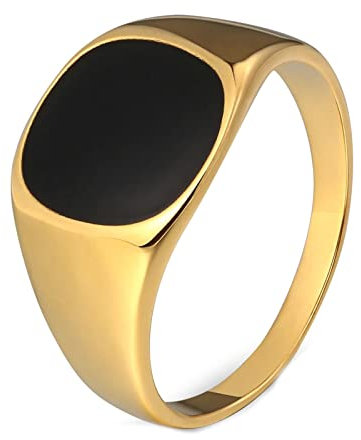 Mesnt Ringe für Männer Damen 12mm Verlobungsring Herren Fu Runder Zirkonia Jubiläumsring Siegelring Gold Ringe 62 (19.7)