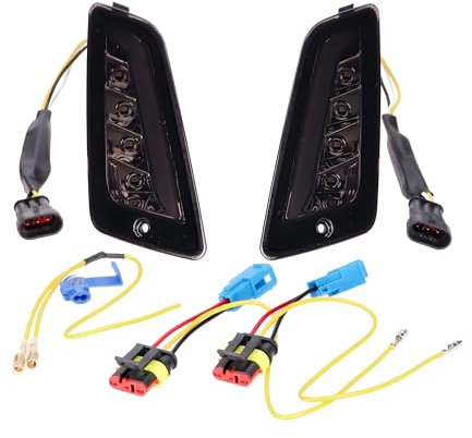 BESTPRICE Blinker Set vorn LED rauchgrau getönt für Vespa GT, GTL, GTV, GTS 125-300