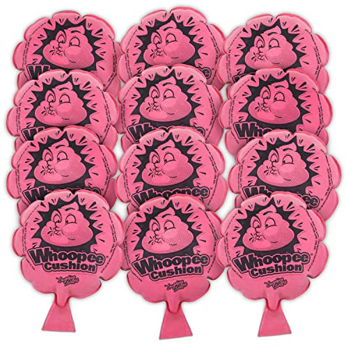 Laughing Smith Whoopee Cushion Easy Inflate Classic Fart Toy, 12 Party Pack
