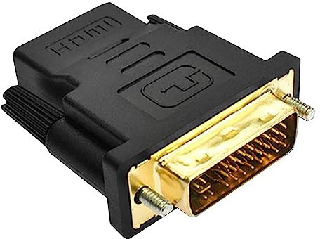 Tiuimk Adaptador HDMI hembra a DVI macho (24+5) - alta resolución, transmisión de señal, negro