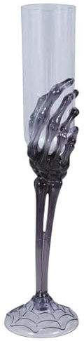 Struts Halloween Gothic Prop Skeleton Hand Plastic Champagne Flute Glass