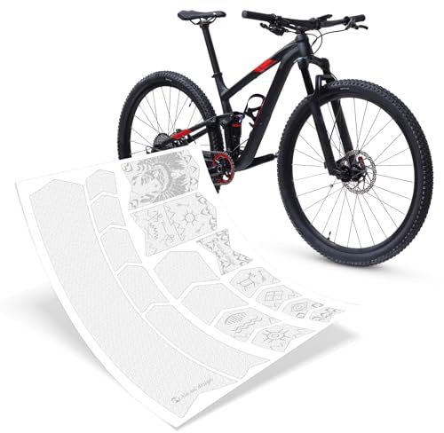 Riesel Design - Frame:Guard - stylische Fahrrad Schutzfolie für den Rahmen | stylische Rahmenschutzfolie in vielen Designs für Ober, Unter - und Sitzrohr, selbstklebend, für Carbonrahmen geeignet