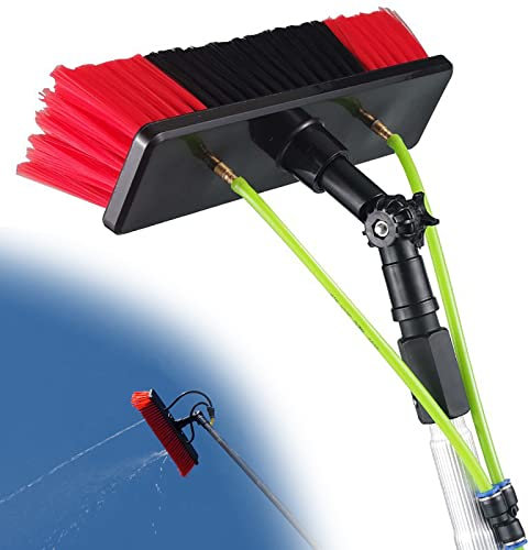 5–12 m wassergespeistes Stangen-Set, 30 cm Wasserbürste, ausziehbare Teleskopstange zur Reinigung von Außenfenstern, Glas, Solarpanel, Werkzeug für Waschgeräte, 10 m
