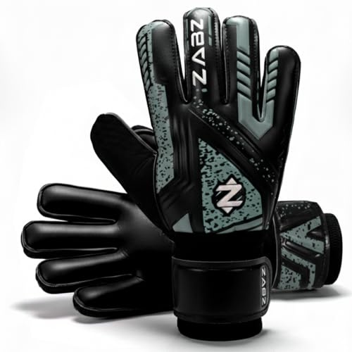 ZABZ Goalkeeper Gloves Non-slip Latex Material Soccer Goalie Football Goalkeeping Gloves Wrist Protection For Kids Youth and Adults