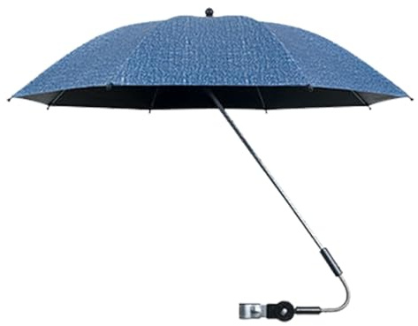 Clip-Regenschirm für Kinderwagen, Kinderwagen-Regenschirmklemme,Extra großer UV-Schutz-Sonnenschirm für Kinderwagen mit Klemme | UV-Schutz-Baldachin zum Anklemmen, 360 Grad verstellbar