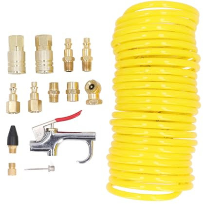 Mavaol Tuyau de compresseur d'air NPT de 1 4 pouces, flexible et robuste, 200 PSI, toutes saisons, pistolet de soufflage de poussière, outils de réparation et de nettoyage