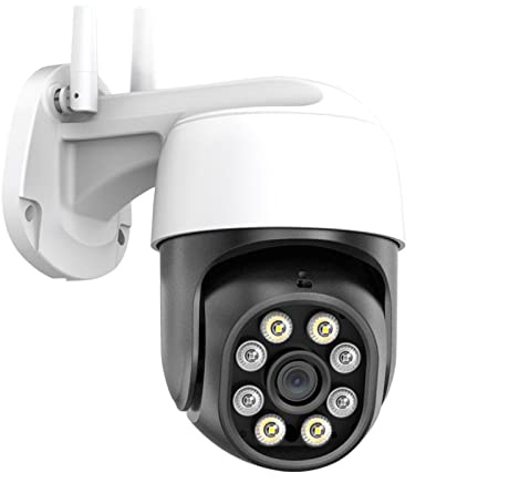 Caméras de sécurité à Domicile Caméra IP sans Fil 8MP 4K Caméra dôme de Vitesse PTZ extérieure Cloud 5MP iCSee App 1080P 3MP HD AI Suivi Automatique CCTV Surveillance(3MP Add 32G Card)
