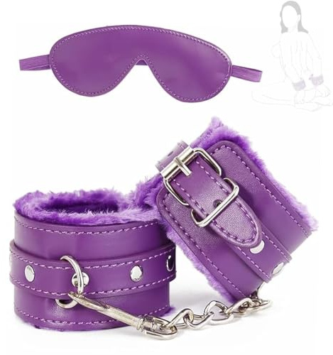 2 piezas de peluche de cuero morado para juegos de rol