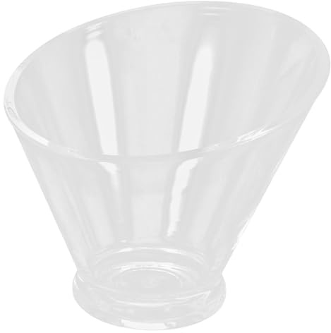 Amosfun Bol Acrylique Transparent Saladier Incliné Aux Fissures Récipient pour Fruits Légumes Desserts et Apéritifs