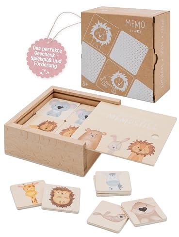 wunderwunsch smallfoot Memo Spiel, Montessori personalisiert Spielzeug, Lernspielzeug, für Kinder, Kleinkind und Schüler als Geschenk Kids zum Lernen, individualisiert (ohne Name)
