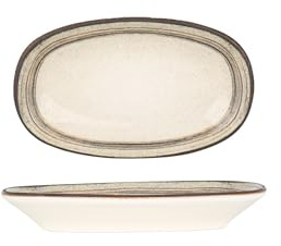 Bonna Placa de servicio - Cortado - Porcelana - 15x8.5 cm - juego de 4