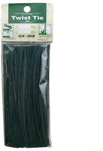 200 bridas de plástico de 15 cm, para tareas de jardinería y agrupación (verde oscuro)