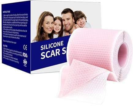 Ärr ark – silikongelremsa för kirurgisk läkning | polymer av medicinsk kvalitet med andningsbart flexibelt lim, fuktbalansstöd, hudreparations för mage tuck incision keloidvård hemmabruk