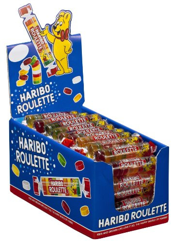 Haribo Roulette - Fruchtgummi - 1 Karton mit 50 Rollen à 25 gr
