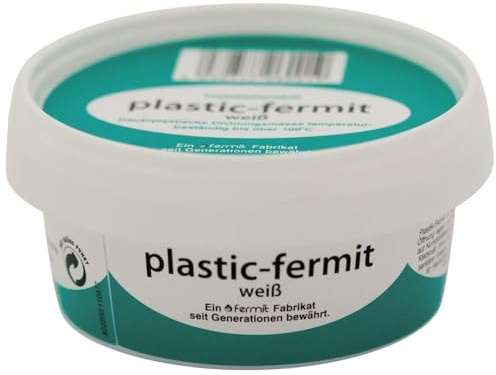 Schläfer 185501 | Pasta Sigillante Idraulica Fermit, Stucco Elastico Colore Bianco, 250gr. Modellabile, Plastic-Fermit, Pasta Siliconica Morbida, per Tubi, Ceramica Lavandini, Doccia, Wc.