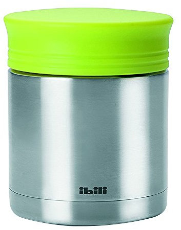 IBILI 753903 - Mini Termo para sólidos, Stainless Steel, Plateado/Verde, 400 ml