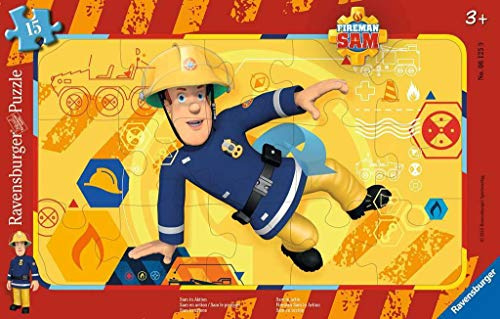 Ravensburger 61259 Kinderpuzzle 6125 - Sam in Aktion - Rahmenpuzzle