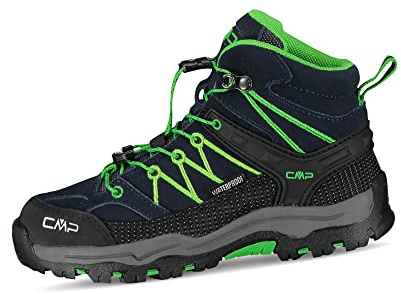 CMP Kids Rigel Mid Trekking Shoes Wp, Scarpe da trekking Unisex - Bambini e ragazzi, B Blue Gecko 51AK, 37 EU