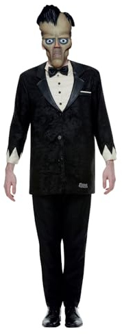 Smiffys Kostüm Addams Family Lurch, Schwarz, mit Oberteil, Hose & Maske Halloween und Karneval