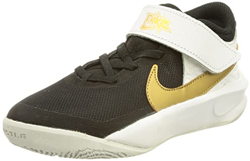 Nike Team Hustle D 10, Zapatillas, Black Metallic Gold White Photon Dust, 27 EU