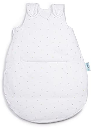 pic Bear Premium Babyschlafsack aus Jersey-Baumwolle – Atmungsaktiv, Mitwachsend und für Ganzjahres-Nutzung mit verstellbaren Größen 86/92 Punkte bunt