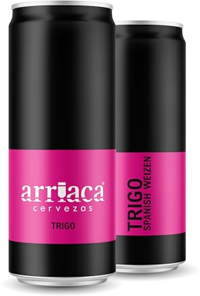 Cerveza Premium Arriaca TRIGO en Pack Fabricación Artesanal. Premio a la Mejor Cerveza Trigo Artesana (24 latas 33cl)
