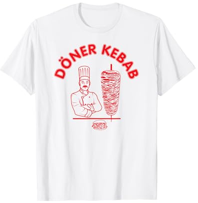 Chemise de kebab, brochette et logo sandwich Döner T-Shirt