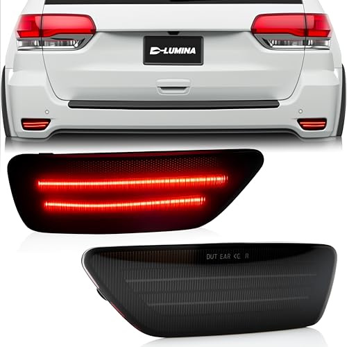 Rear Bumper Reflectors Light Smoked Lens for Jeep Grand Cherokee 2011-2021