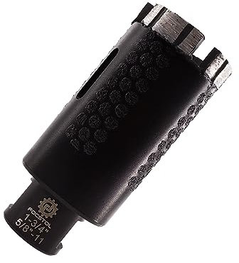 FOCSTOL Diamond Core Drill Bit 1-3/4''(45mm) Laser Welded Hole Saw for Dry or Wet Drilling Granite Marble Concrete Masonry 5/8''-11 Thread