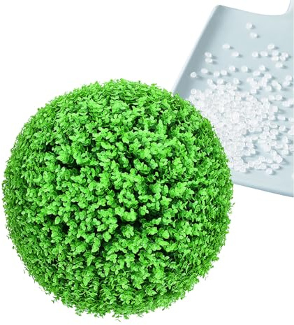 ATYUJKB Artificial Plant Topiary Ball Faux Boxwood 50cm, Garden Spheres Large Outdoor, Grass Balls Decorative Decor, Faux Boxwood Decorative Balls, Pendant Ceiling Hanging Grass Ball