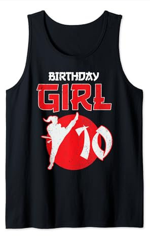 Karate Taekwondo 10 Jahre alt Geburtstag Kampfsport Mädchen Tank Top