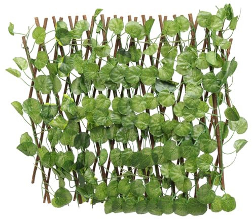 KONTONTY Recinzione Decorativa in Foglie Artificiali Recinzione in Foglie Finte Per Decorazioni Da Giardino Per Patio E Balcone