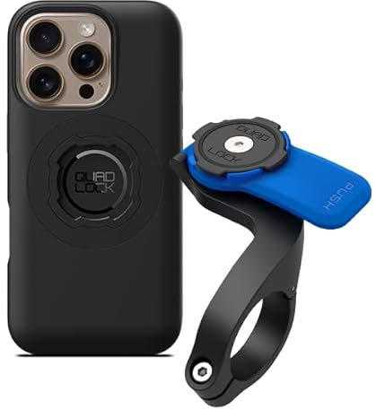 QUAD LOCK Out-Front Handyhalterung Fahrrad mit iPhone 16 Pro MAG Handyhülle