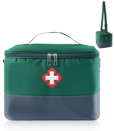 Zasjon Medikamententasche Reise Große Kapazität Reiseapotheke Tasche Leer Medizintasche Wasserdichte Medikamenten Aufbewahrung Notfalltasche Leer Erste Hilfe Tasche Medizin Aufbewahrungstasche Tragbar