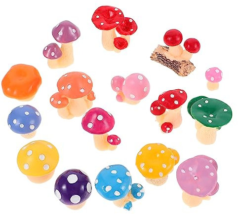 Milisten 32pièces Mini Champignons Décoratifs Résine Accessoires De Jardin Miniature Statuettes De Mini Champignons pour Pots De Plantes Objets Décoratifs Légers Et Durables