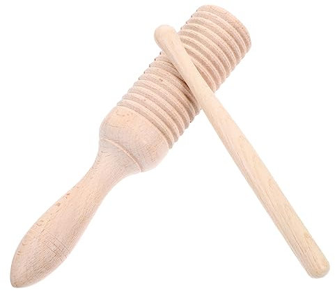 Vaguelly Guiro Aus Holz Für Kleinkinder Schlaginstrument Für Kinder Pädagogisches Musikspielzeug Für Die Auditive Und Sensorische Entwicklung des Babys