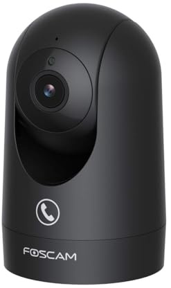 Foscam R8M drehbare und schwenkbare 4K 8 MP Dual-Band WLAN Innen-Überwachungskamera mit Radarerkennung und Auto-Tracking Funktion (schwarz)